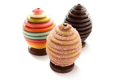 Mold Egg Chocolate 3D Silicone H.5 7/8in Ø 10,4 SILIKOMART Egg Of Azhar