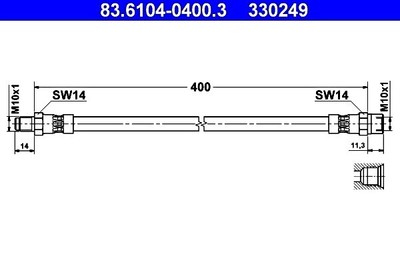 ATE Brake Hose For 0528659