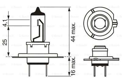 BOSCH Glühlampe Fernscheinwerfer 1 987 302 170 H7 PX26d Halogen H7H7 DE für VW