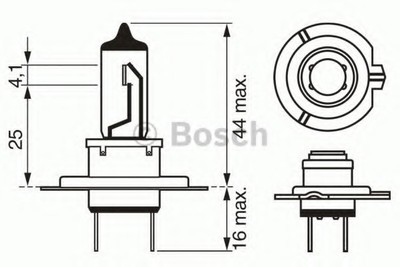 BOSCH PURE/LT BLB499 H7 12V 55W PX26D - 1987302071