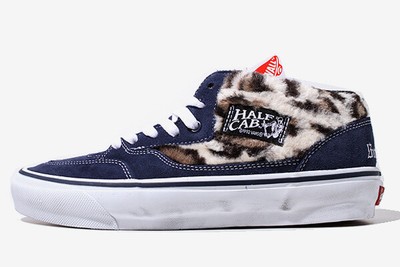Supreme x Vans Leopard Half Cab 92 Navy VN0A5KYANVY Sneaker with Box Men Us9