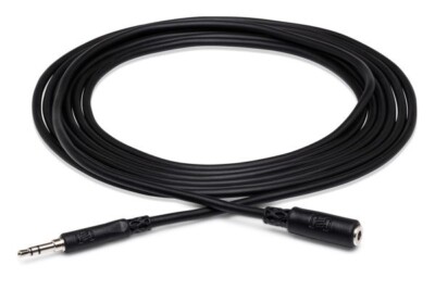 Canare Star Quad Headphone Extension Cable 3.5mm TRS Male to Female, 1 Ft