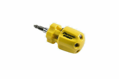 PICQUIC STUBBY Multi Bit Screwdriver Ideal for the Kitchen drawer Yellow 