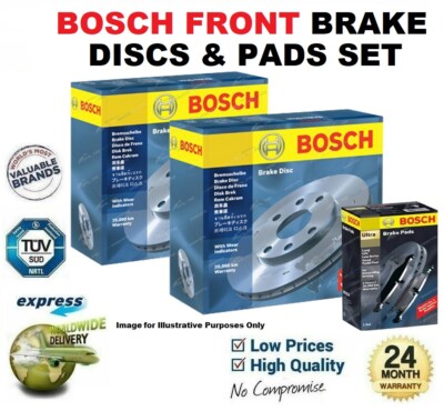 BOSCH FRONT BRAKE DISCS & PADS SET for VOLVO C30 1.6 2006-2012