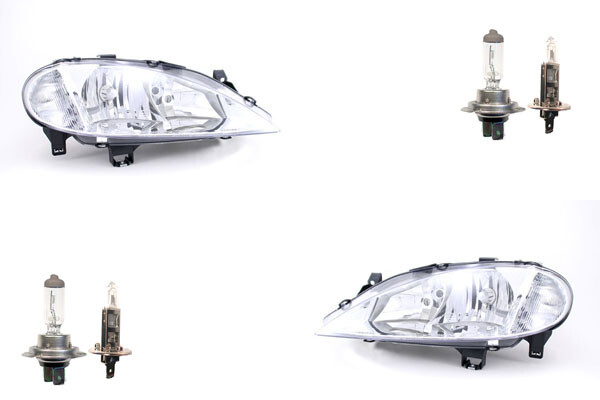 Scheinwerfer Set Halogen Front Passend FÃ¼R Renault Megane I 99-03 Mit H7 H1 L R