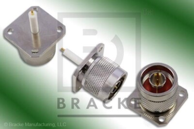 N Male 1'' Panel Mount .590'' Extended Dielectric Connector .050'' Contact BM61239