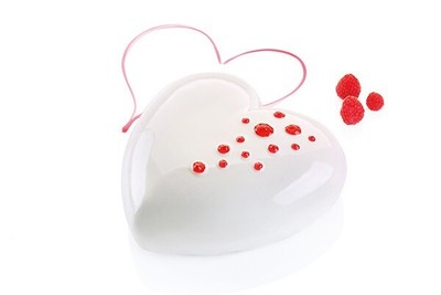 Silicone Mold Heart 6 11/16x6 15/32x2 15/32in Cake San Valentino