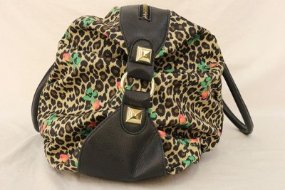 Betsey Johnson Multicolor Animal/Floral Print Zip Top Duffel Bag