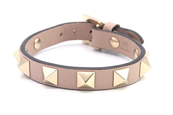 Valentino Bracelet Rockstud ZW2J0255VIT Smoky Pink Leather