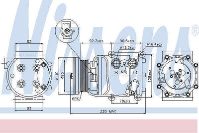 NISSENS KOMPRESSOR KLIMAANLAGE 89071 P NEU OE QUALITÄT