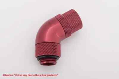 Bitspower G1/4 Deep Blood Red Dual Rotary 60-Degree Compression Fitting-ID 1/4''