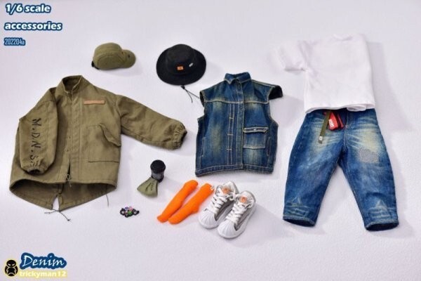 その他 Trickyman12 Denim accessories 1/6 202204 Trickyman12 1/6 scale accessories 202204a Denim（Not