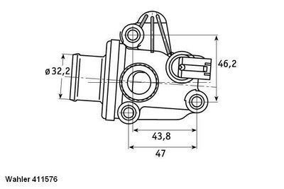 WAHLER KÜHLFLÜSSIGKEIT KÜHLER THERMOSTAT 41157687D P NEU OE QUALITÄT