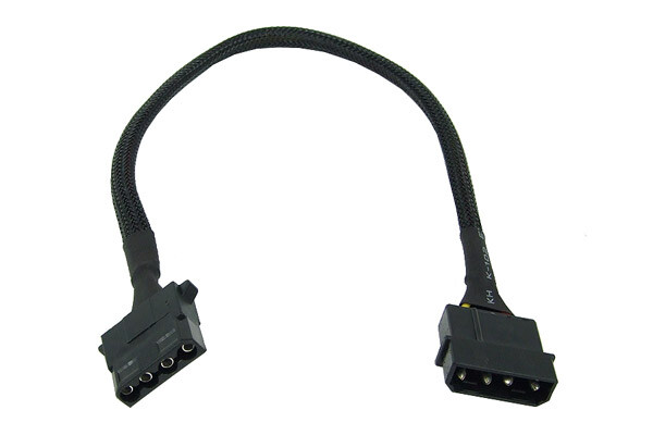 Phobya 4Pin Molex Stromverlängerung 30cm - Schwarz