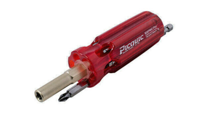 PICQUIC SIXPAC Plus Screwdriver Multi Bit with 7 Hex Bits - ''Ruby Red''  
