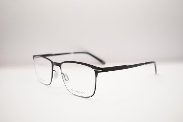 Kristian Olsen KF180 01 Herren Damen Brille Metall Oval Schwarz