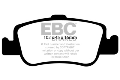 EBC Greenstuff Rear Brake Pads for Toyota Auris 1.6 TD (2015 on)