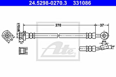 ATE Bremsschlauch Für KIA Ceed Sw Pro 58737-1H300