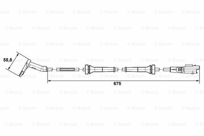 1x 0 265 007 423 BOSCH Sensor, Raddrehzahl für PEUGEOT