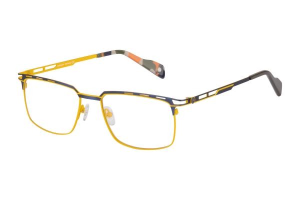 Von Bogen VB200 01 lunettes hommes femmes métal ovale jaune