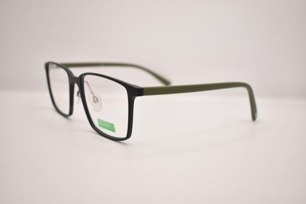 Lunettes Benetton BEO1009 001 pour hommes en plastique ovale noir