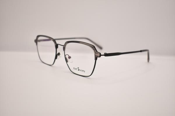 Eye Society Eyewear ES5566 5 Herren Damen Brille Metall Oval Schwarz