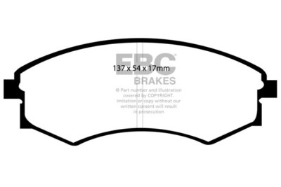 EBC Greenstuff Front Brake Pads for Daewoo Korando 2.9 TD (2000 > 02)