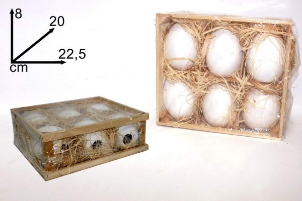 Cassetta 6 Uova Da Appendere Pasqua Addobbi Festa Decorazioni Gallina dfh