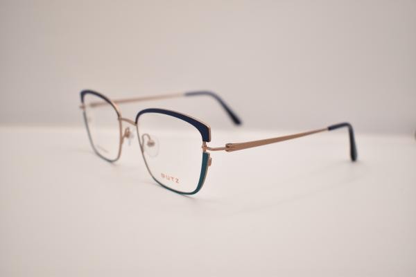 DUTZ DZ805 45 Damen Brille Metall Cat Eye GoldSchwarz