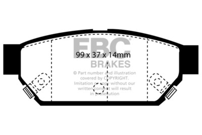EBC Greenstuff Rear Brake Pads for Mitsubishi Libero 1.8 (92 > 00)