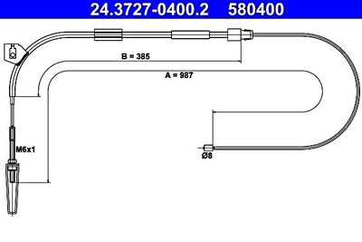 ATE Parking Brake Cable For MERCEDES W168 1684201685
