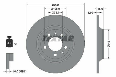 TEXTAR Bremsensatz Peugeot RCZ Vorn Ø302mm Hinten Ø290mm Plastilube