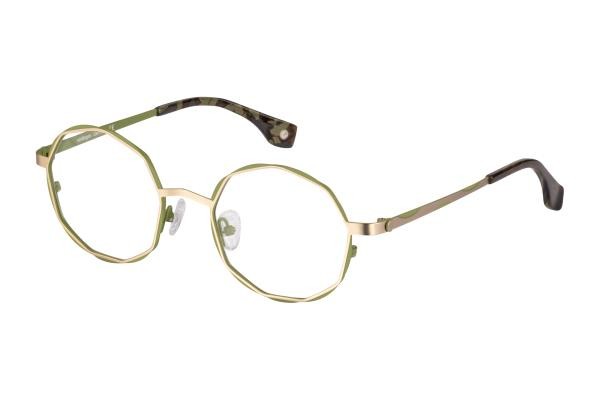 Von Bogen VB192 04 lunettes hommes femmes métal géométrique vert or