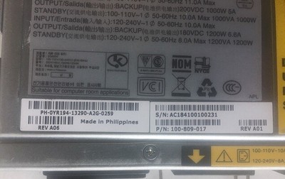 078-000-064, EMC 1200W Standby Power Supply (SPS) with New Battery Set