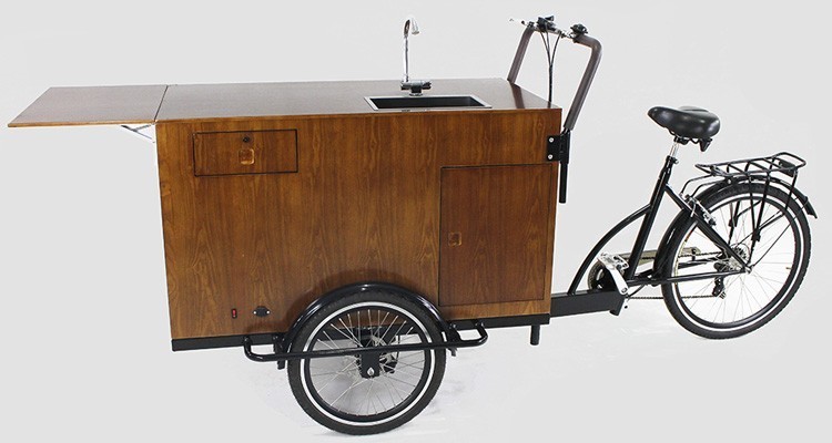 BLACK MOBILE COFFEE CART/COFFEE BIKE/FOOD CART/HOT DOG CART BE YOUR OWN BOSS