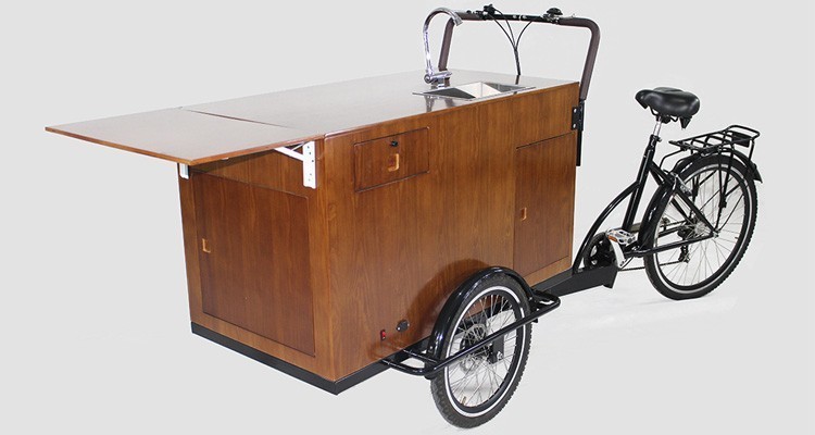 BLACK MOBILE COFFEE CART/COFFEE BIKE/FOOD CART/HOT DOG CART BE YOUR OWN BOSS