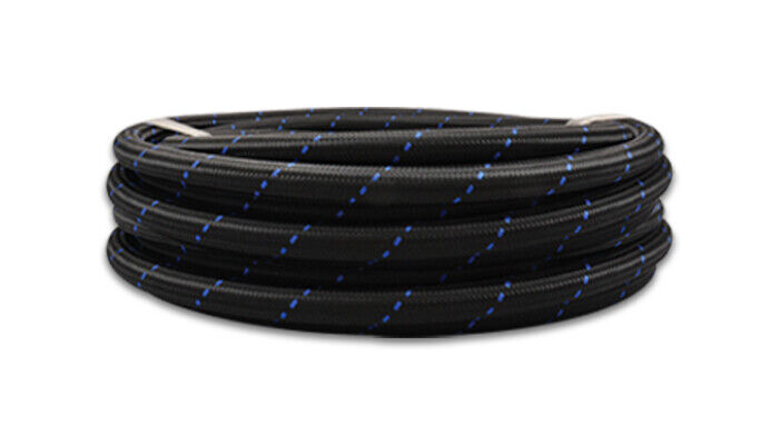 -6 Black Blue Nylon Braided Flex Hose 10' Roll 11966B -6 Black Blue Nylon Braided Flex Hose 10' Roll 11966B