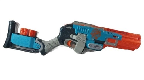 NERF Zombie Strike Sledgefire Blaster with 2 OEM Cartridges