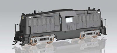 Piko 52940 HO Undecorated Black Whitcomb 65-Ton Diesel Locomotive with Sound