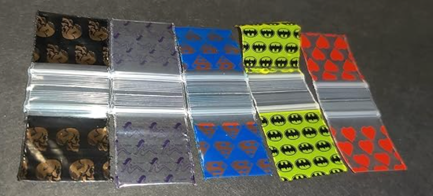 1200 Apple Baggies 1010  1" x 1"  PREMIUM RANDOM MIX 6+ STYLES (12 packs x 100)