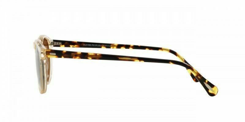 Pre-owned Oliver Peoples Ov5217s Gregory Peck Sun 1485w4 Buff/brown Mirror 50mm Sunglasses In Brown Mirror Gold