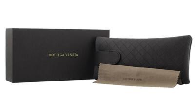 Pre-owned Bottega Veneta Bv0064s 001 Black Anthracite Sunglasses Gray Zeiss Lenses Size 53