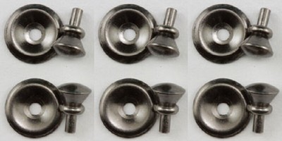 Dollhouse Miniature Traditional Round Door Knobs in Pewter Finish by Handley Hou