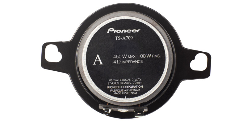 Pioneer TS-A709 2-3/4” 2-Way, 450 W Max power, 16mm Tweeter Coaxial Speaker Pair