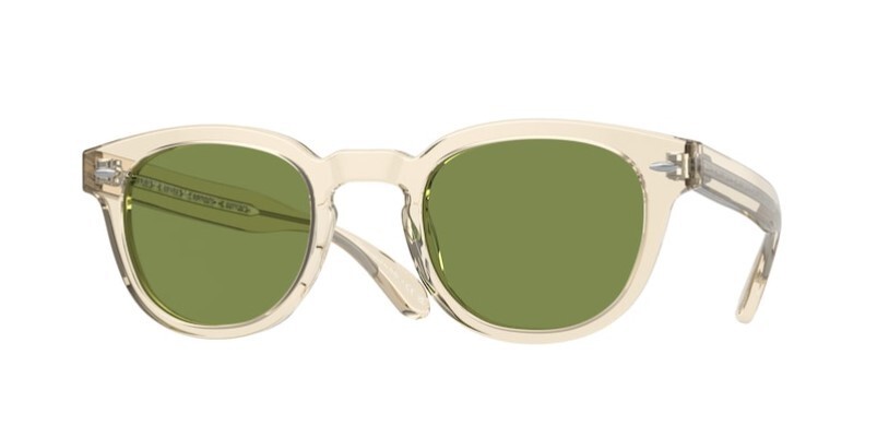 Pre-owned Oliver Peoples 0ov5036sf Sheldrake Sun 109452 Buff/green Unisex Sunglasses In Green C