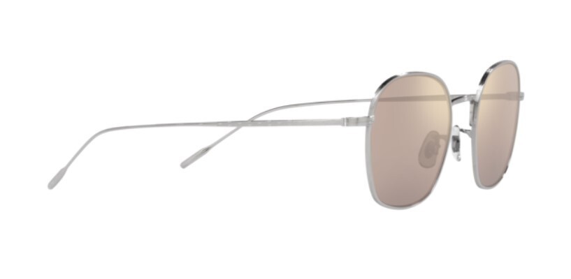 Pre-owned Oliver Peoples 0ov1307st Ades 50365d Silver/chrome Taupe Photo Square Sunglasses