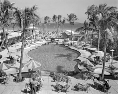Pool at Raleigh Hotel.Miami Beach March 5, 1941 Photo