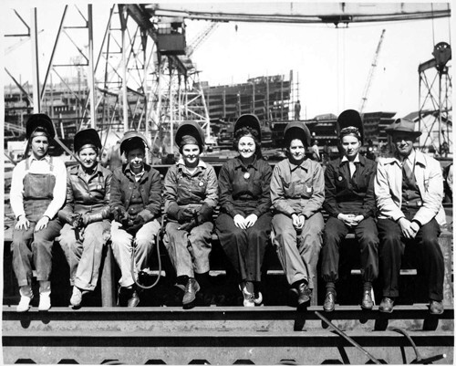 Women Welders at Ingalls Shipbuilding Corporation of Pascagoula, MS 1943