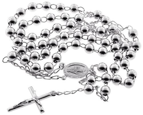 Plata de Ley Cadenas, Collares y colgantes religiosa para hombres