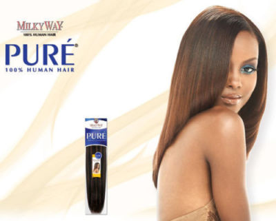 Milky Way PURE SPECIAL COLOR Human Hair Weave Extension Yaky_18''_#OTEMERALD